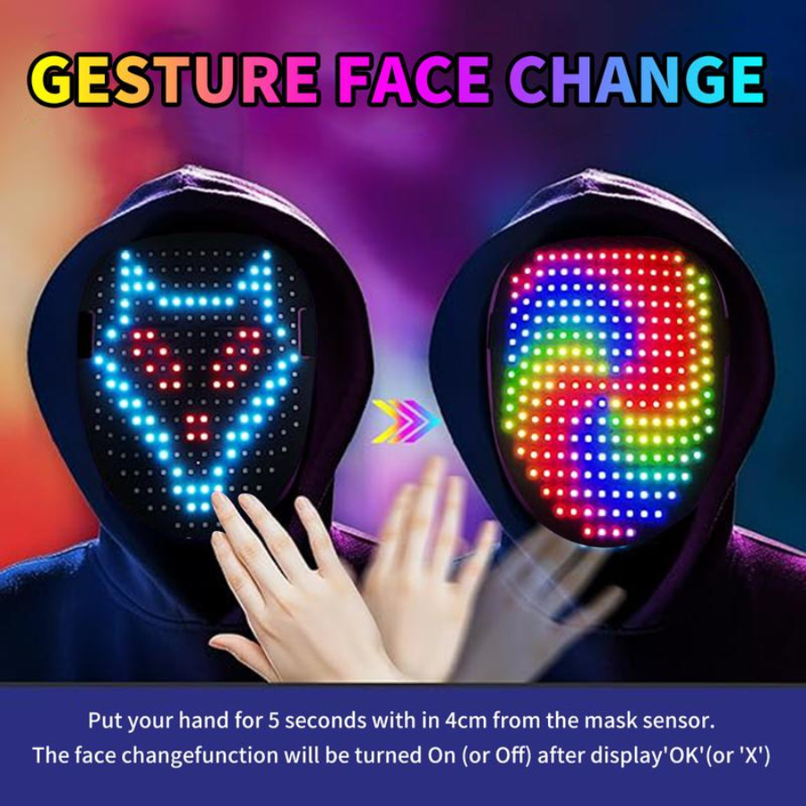Halloween LED Mask - 50 Built In Styles
