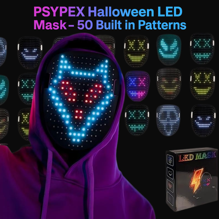 Halloween LED Mask - 50 Built In Styles
